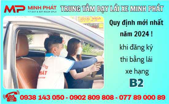 Quy định mới nhất cần biết khi thi bằng lái xe hạng B2 năm  2024.