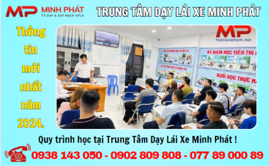 Quy Trình Học tại Trung Tâm Dạy Lái Xe Minh Phát!